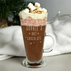 Personalised Stars Hot Chocolate Latte Glass -PERSONALISE STORE p0107g67 2