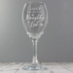 Personalised I'm On The Naughty List Wine Glass -PERSONALISE STORE p0107g68 3