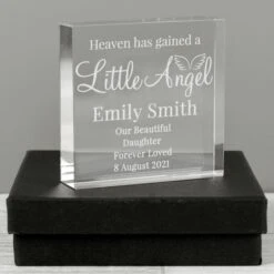 Personalised Little Angel Crystal Token -PERSONALISE STORE p0107g75 2