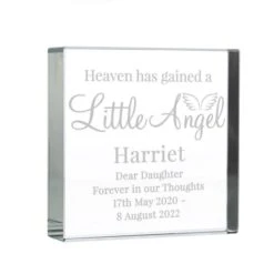 Personalised Little Angel Crystal Token -PERSONALISE STORE p0107g75 4