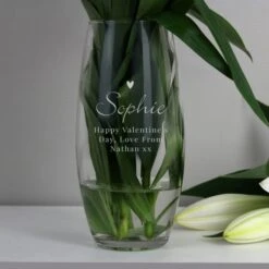 Personalised Love Heart Bullet Vase -PERSONALISE STORE p0107g90 2