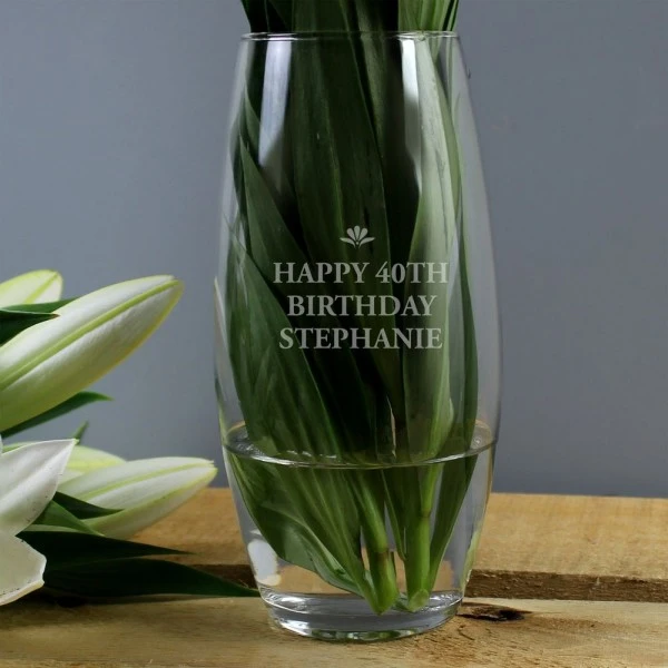 Personalised Bold Font Bullet Vase 3 Personalised Bold Font Bullet Vase - Image 3