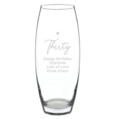 Personalised Big Age Bullet Vase -PERSONALISE STORE p0107g99 3