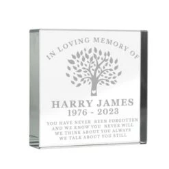 Personalised In Loving Memory Family Tree Crystal Token -PERSONALISE STORE p0107i01 4
