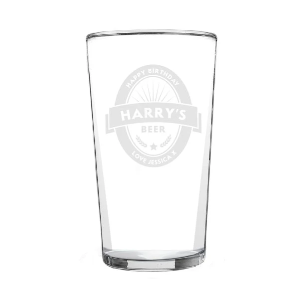 Personalised Beer Label Pint Glass 5 Personalised Beer Label Pint Glass - Image 5