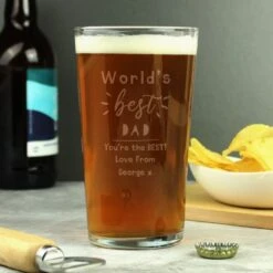Personalised World's Best Pint Glass -PERSONALISE STORE p0107i40 2