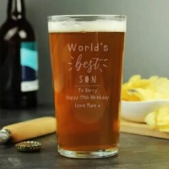Personalised World's Best Pint Glass -PERSONALISE STORE p0107i40 6