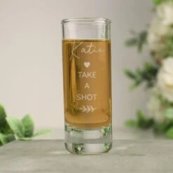 Personalised Free Text Botanical Shot Glass -PERSONALISE STORE p0107i41 3
