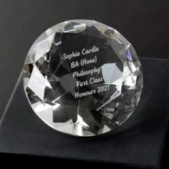 Personalised Diamond Paperweight -PERSONALISE STORE p010882 2