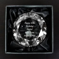 Personalised Diamond Paperweight -PERSONALISE STORE p010882 3