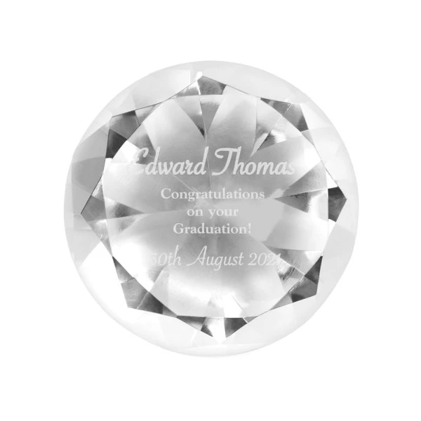 Personalised Occasion Diamond Paperweight 2 Personalised Occasion Diamond Paperweight - Image 2