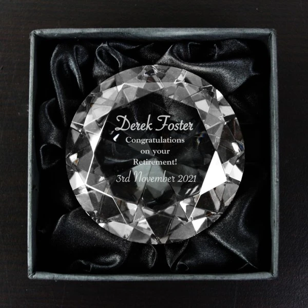 Personalised Occasion Diamond Paperweight 4 Personalised Occasion Diamond Paperweight - Image 4