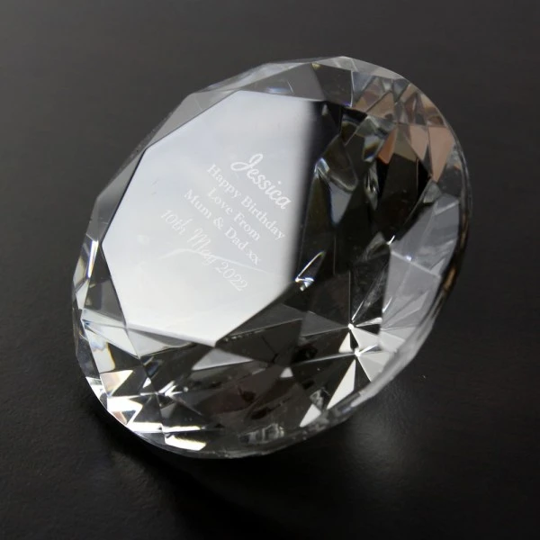 Personalised Occasion Diamond Paperweight 5 Personalised Occasion Diamond Paperweight - Image 5