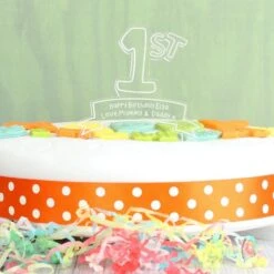 Personalised Acrylic "1st" Celebration Cake Topper