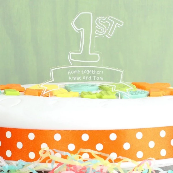 Personalised Acrylic "1st" Celebration Cake Topper 4 Personalised Acrylic "1st" Celebration Cake Topper - Image 4