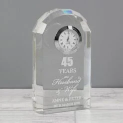 Personalised Anniversary Crystal Clock -PERSONALISE STORE p0108a90 4