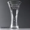 Personalised Silver Anniversary Large Hand Cut Diamante Heart Vase