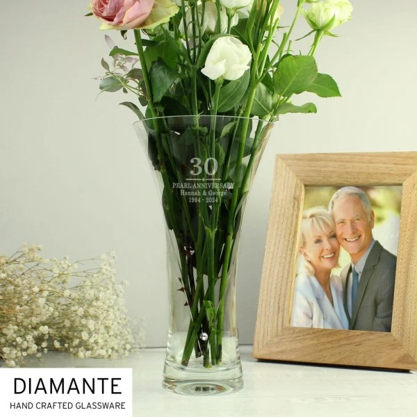 Personalised Special Year Diamante Heart Vase 2 Personalised Special Year Diamante Heart Vase - Image 2
