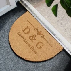 Personalised Ornate Half Moon Indoor Doormat -PERSONALISE STORE p011016 6