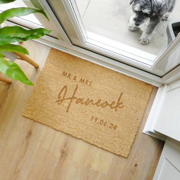 Personalised Couples Rectangle Indoor Doormat 4 Personalised Couples Rectangle Indoor Doormat - Image 4