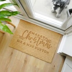 Personalised Christmas Rectangle Indoor Doormat -PERSONALISE STORE p011019 3