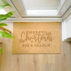 Personalised Christmas Rectangle Indoor Doormat -PERSONALISE STORE p011019 5