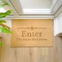 Personalised Ornate Rectangle Indoor Doormat -PERSONALISE STORE p011022 3
