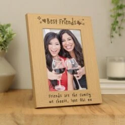 Personalised Best Friends 5x7 Wooden Photo Frame