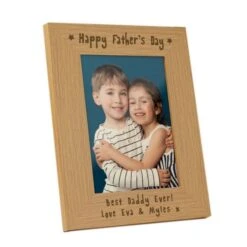 Personalised Happy Father's Day 5x7 Wooden Photo Frame -PERSONALISE STORE p011199 3
