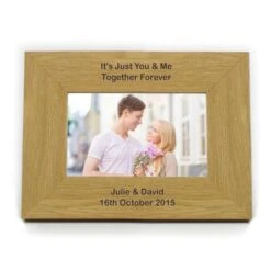 Personalised Long Message 6x4 Landscape Oak Finish Photo Frame -PERSONALISE STORE p0111a05 5