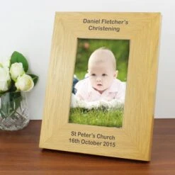 Personalised Long Message 6x4 Oak Finish Photo Frame -PERSONALISE STORE p0111a06 2
