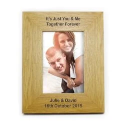 Personalised Long Message 6x4 Oak Finish Photo Frame -PERSONALISE STORE p0111a06 4