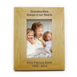 Personalised Long Message 6x4 Oak Finish Photo Frame -PERSONALISE STORE p0111a06 6