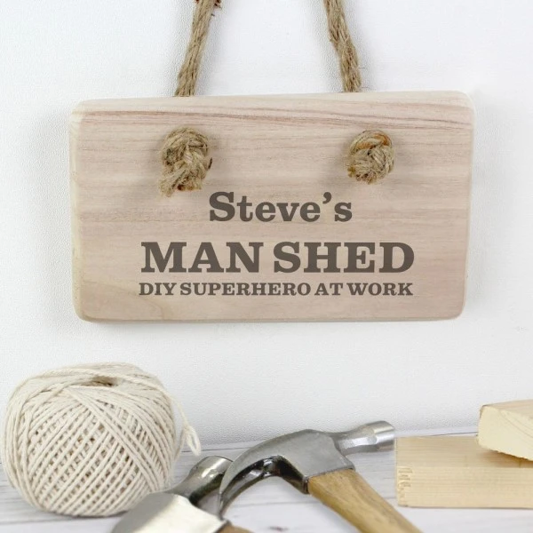 Personalised Man At Work Wooden Sign 3 Personalised Man At Work Wooden Sign - Image 3