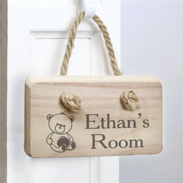 Personalised Teddy Wooden Sign 1 Personalised Teddy Wooden Sign