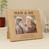 Personalised Nan & Me 5x7 Landscape Wooden Photo Frame
