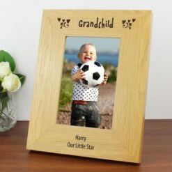 Personalised Oak Finish 6x4 Grandchild Photo Frame 12 Personalised Oak Finish 6x4 Grandchild Photo Frame -PERSONALISE STORE p0111a74 5
