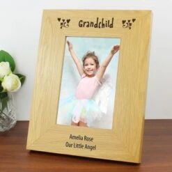 Personalised Oak Finish 6x4 Grandchild Photo Frame 13 Personalised Oak Finish 6x4 Grandchild Photo Frame -PERSONALISE STORE p0111a74 6
