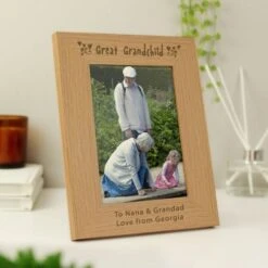 Personalised Great Grandchild 5x7 Wooden Photo Frame -PERSONALISE STORE p0111a79 2