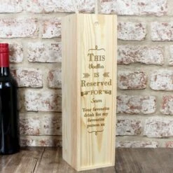 Personalised Reserved For Wooden Wine Bottle Box 10 Personalised Reserved For Wooden Wine Bottle Box -PERSONALISE STORE p0111b03 3
