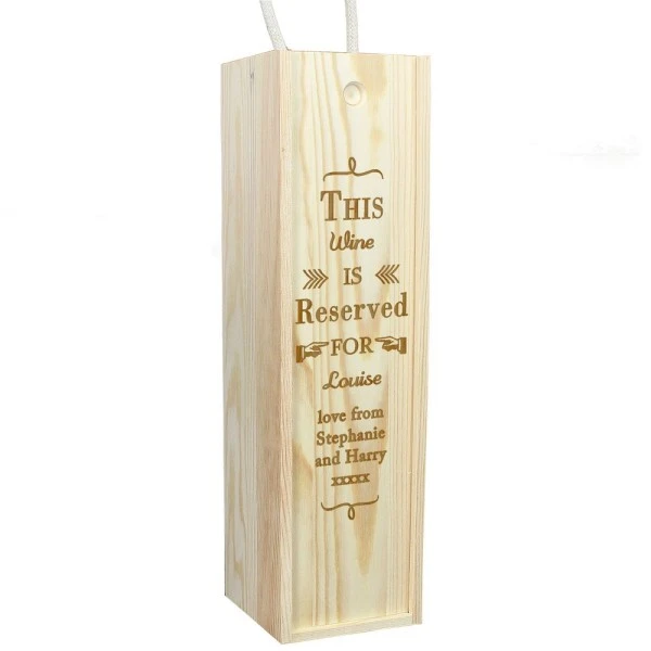 Personalised Reserved For Wooden Wine Bottle Box 5 Personalised Reserved For Wooden Wine Bottle Box - Image 5