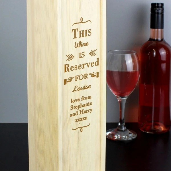 Personalised Reserved For Wooden Wine Bottle Box 6 Personalised Reserved For Wooden Wine Bottle Box - Image 6