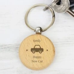 Personalised "Car Motif" Wooden Keyring 8 Personalised "Car Motif" Wooden Keyring -PERSONALISE STORE p0111b29 2