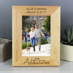 Personalised Our Adventures 5x7 Wooden Photo Frame -PERSONALISE STORE p0111b37 3