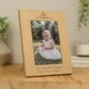 Personalised Religious Swirl 5x7 Wooden Photo Frame
