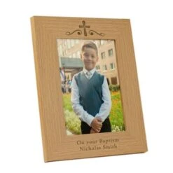 Personalised Religious Swirl 5x7 Wooden Photo Frame -PERSONALISE STORE p0111b39 3