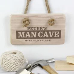 Personalised Man Cave Wooden Sign