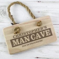Personalised Man Cave Wooden Sign -PERSONALISE STORE p0111b52 2