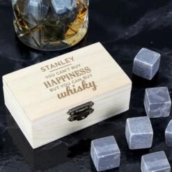 Personalised Happiness Whisky Stones -PERSONALISE STORE p0111c39 2
