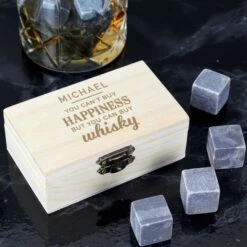 Personalised Happiness Whisky Stones -PERSONALISE STORE p0111c39 3